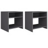 Tables de chevet 2 pcs Gris 40x30x40 cm Bois d'ingénierie 