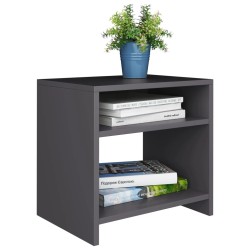 Tables de chevet 2 pcs Gris 40x30x40 cm Bois d'ingénierie 