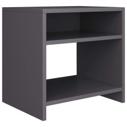 Tables de chevet 2 pcs Gris 40x30x40 cm Bois d'ingénierie 
