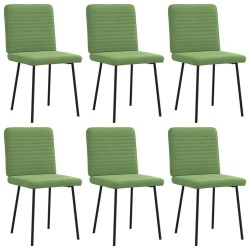 Chaises à manger lot de 6 vert clair velours 
