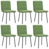 Chaises à manger lot de 6 vert clair velours 