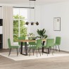 Chaises à manger lot de 6 vert clair velours 