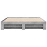 Cadre de lit sans matelas gris béton 200x200 cm bois ingénierie 