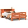 Cadre de lit sans matelas cire marron 150x200cm bois pin massif 