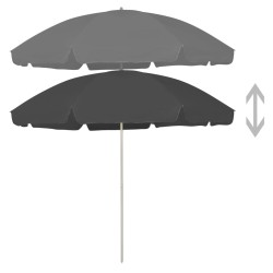 Parasol de plage anthracite 300 cm 