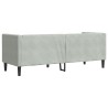 Canapé Chesterfield avec traversins 3 places gris clair velours 