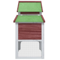 Poulailler moka 186,5x58,5x113 cm bois massif de pin 