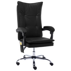 Chaise de bureau de massage Noir Similicuir 
