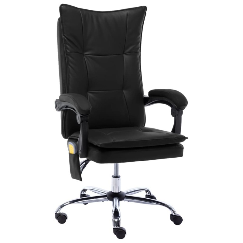Chaise de bureau de massage Noir Similicuir 