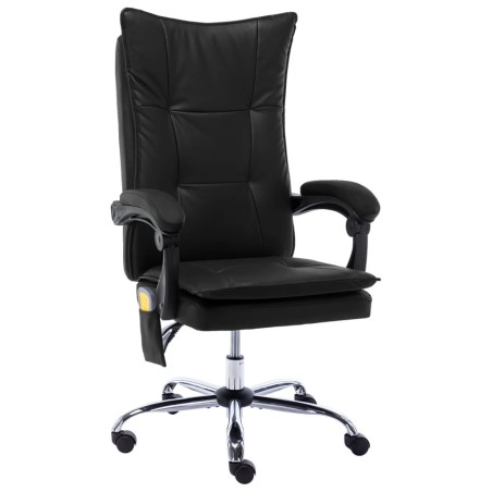 Chaise de bureau de massage Noir Similicuir 
