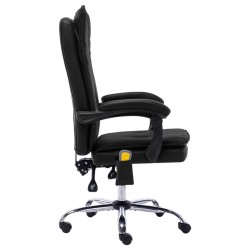 Chaise de bureau de massage Noir Similicuir 