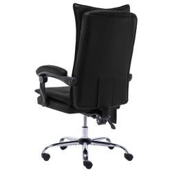 Chaise de bureau de massage Noir Similicuir 