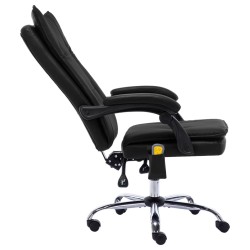 Chaise de bureau de massage Noir Similicuir 