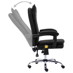 Chaise de bureau de massage Noir Similicuir 