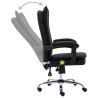 Chaise de bureau de massage Noir Similicuir 