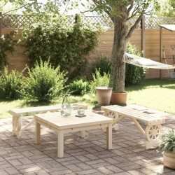 Bancs de jardin lot de 2 bois de sapin massif 