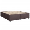 Cadre de lit sans matelas marron foncé 200x200 cm tissu 