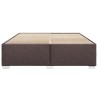 Cadre de lit sans matelas marron foncé 200x200 cm tissu 