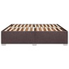 Cadre de lit sans matelas marron foncé 200x200 cm tissu 