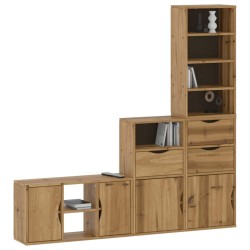 Meubles TV 4 pcs avec rangement ODDA bois de pin massif 
