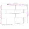 Tête de lit 184x3x81 cm Bois massif de pin 