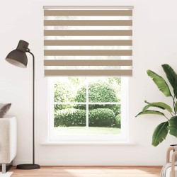 Store zèbre marron sable largeur du tissu 135,9 cm polyester 