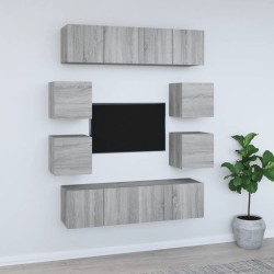 Ensemble de meubles TV 8 pcs Sonoma gris Bois d'ingénierie 
