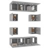Ensemble de meubles TV 8 pcs Sonoma gris Bois d'ingénierie 