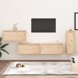 Meubles TV 4 pcs Bois massif de pin 