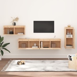 Meubles TV 4 pcs Bois massif de pin 