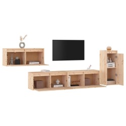 Meubles TV 4 pcs Bois massif de pin 