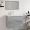 Meubles de salle de bain Sonoma gris Bois d'ingénierie 