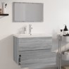 Meubles de salle de bain Sonoma gris Bois d'ingénierie 