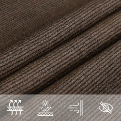 Voile d'ombrage 160 g/m² Marron 4/5x3 m PEHD 