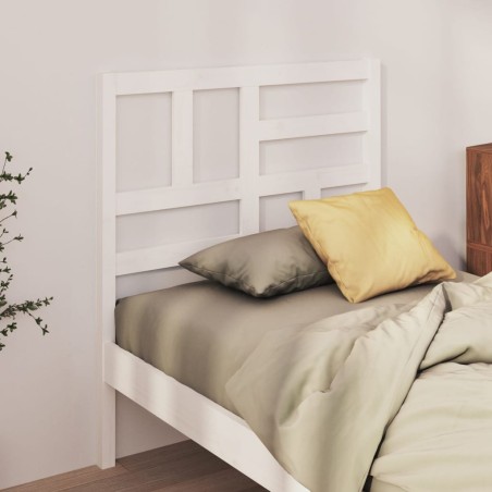 Tête de lit Blanc 81x4x104 cm Bois massif de pin 