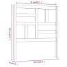 Tête de lit Blanc 81x4x104 cm Bois massif de pin 