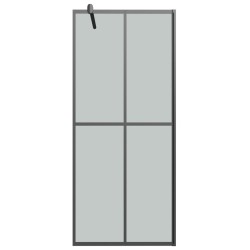 Paroi de douche avec étagère Noir 80x195 cm Verre ESG&Aluminium 