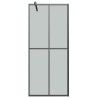 Paroi de douche avec étagère Noir 80x195 cm Verre ESG&Aluminium 