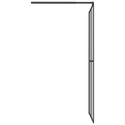 Paroi de douche avec étagère Noir 80x195 cm Verre ESG&Aluminium 