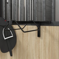 Porte-selle mural noir fer 