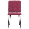 Chaises à manger lot de 6 rouge bordeaux velours 