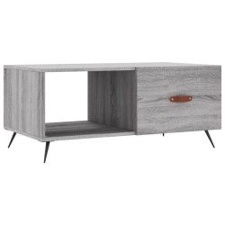 Table basse sonoma gris 90x50x40 cm bois d'ingénierie 