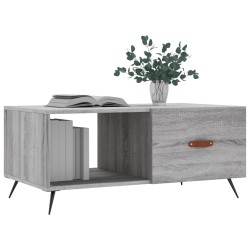 Table basse sonoma gris 90x50x40 cm bois d'ingénierie 