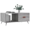 Table basse sonoma gris 90x50x40 cm bois d'ingénierie 