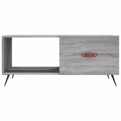 Table basse sonoma gris 90x50x40 cm bois d'ingénierie 