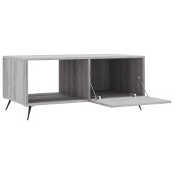 Table basse sonoma gris 90x50x40 cm bois d'ingénierie 