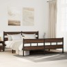 Cadre de lit en métal sans matelas chêne marron 200x200 cm 