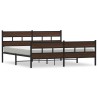 Cadre de lit en métal sans matelas chêne marron 200x200 cm 