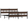 Cadre de lit en métal sans matelas chêne marron 200x200 cm 