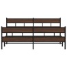 Cadre de lit en métal sans matelas chêne marron 200x200 cm 